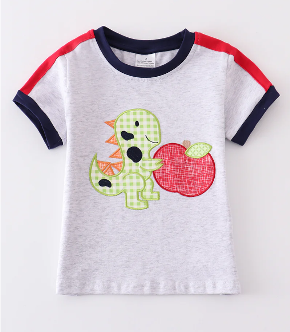 Oliver Grey Dinosaur Top